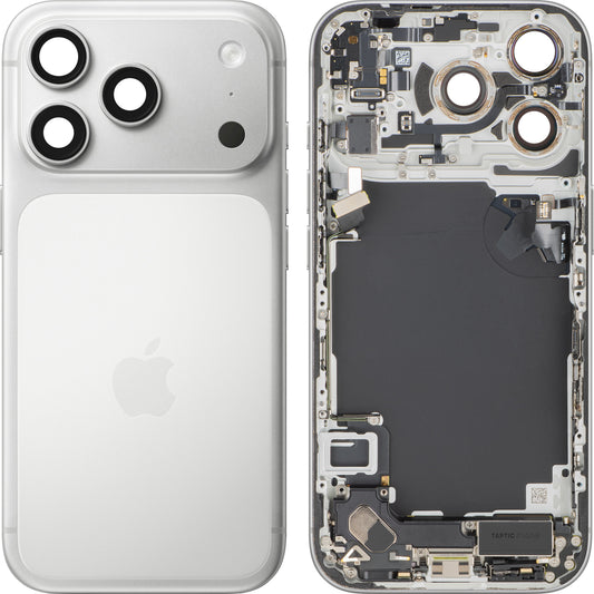 Капак на батерията Apple iPhone 17 Pro, със средна корпусна част, пълен комплект, сребрист, Swap