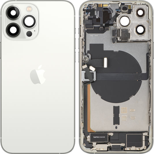 Капак за батерия Apple iPhone 13 Pro Max, с междинен корпус, пълни части, сребрист, Swap