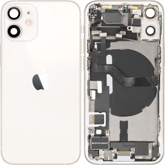 Капак за батерия Apple iPhone 12 mini, с междинен корпус, пълни части, бял, Swap