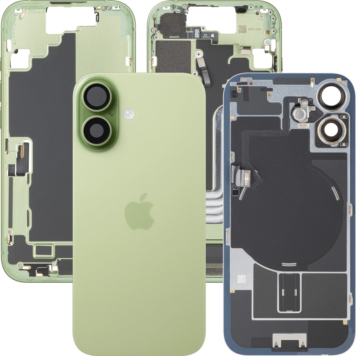 Капак за батерия Apple iPhone 17, с междинен корпус, пълни части, зелен (Сейдж), премиум смяна