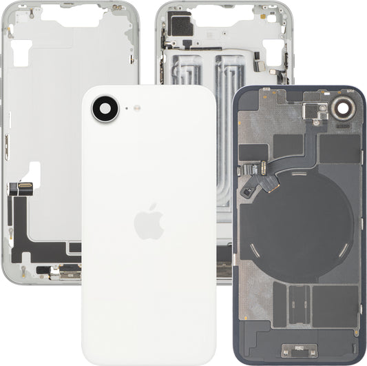 Капак за батерия Apple iPhone 17e, с междинен корпус, пълни части, бял, Swap Premium