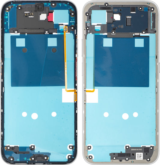 Среден корпус Honor 600 Smart, бял (Meteor Silver), Service Pack 9707ADNS