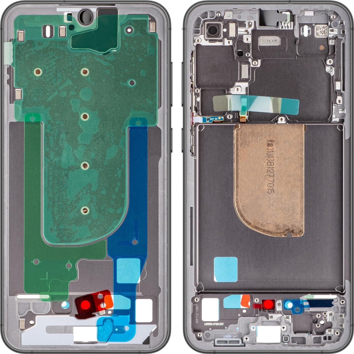 Mijloc Калъф Samsung Galaxy S23 FE S711, черен (графит), сервизен пакет GH82-32857A 