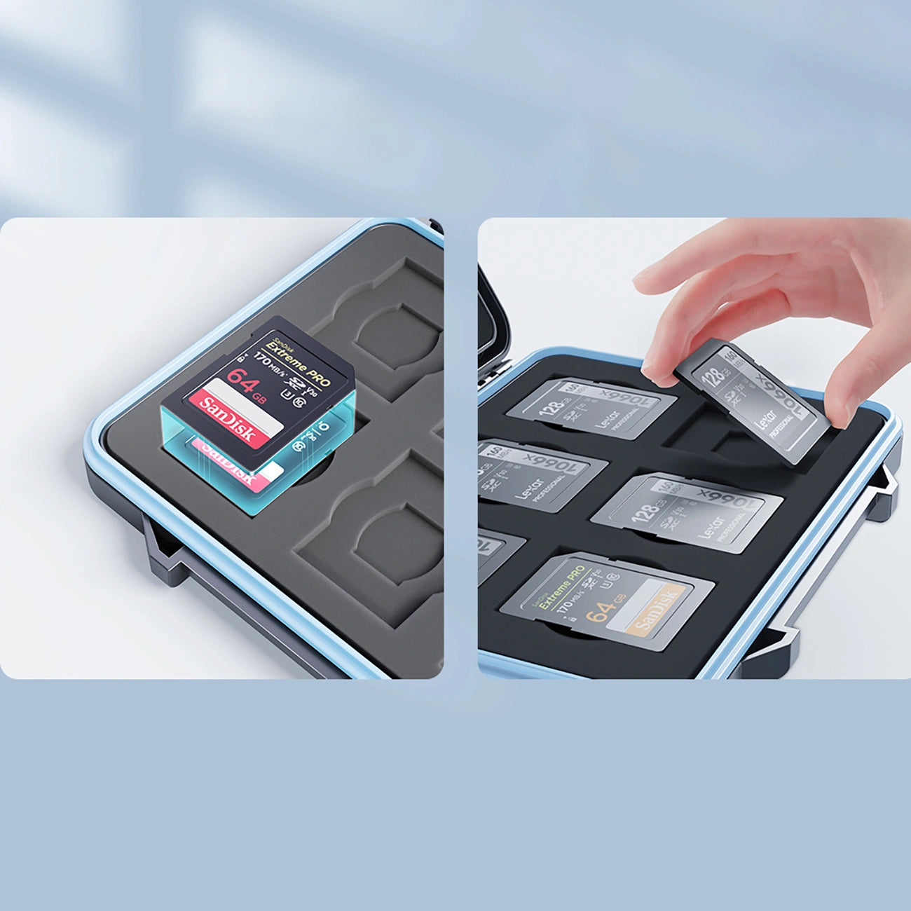 Калъф за защита Orico PHCD-3 за SD / microSD карти памет, черен