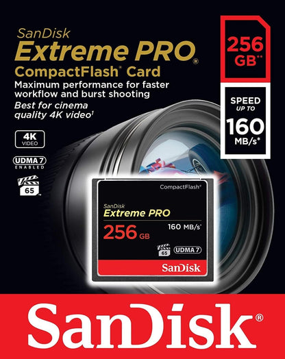 Карта памет CompactFlash SanDisk Extreme Pro, 256Gb, UDMA 7 SDCFXPS-256G-X46