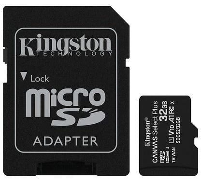 Карта памет microSDHC Kingston Canvas Select Plus Android A1, 32Gb, Class 10 / UHS-1 U1, с адаптер SDCS2/32GB