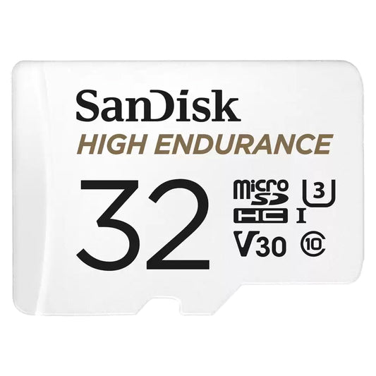 microSDHC карта памет SanDisk High Endurance, 32GB, Клас 10 / UHS-1 U3, с адаптер SDSQQNR-032G-GN6IA