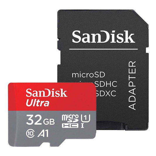 Карта памет microSDHC SanDisk Ultra Android A1, 32Gb, Клас 10 / UHS-1 U1, С адаптер SDSQUA4-032G-GN6MA