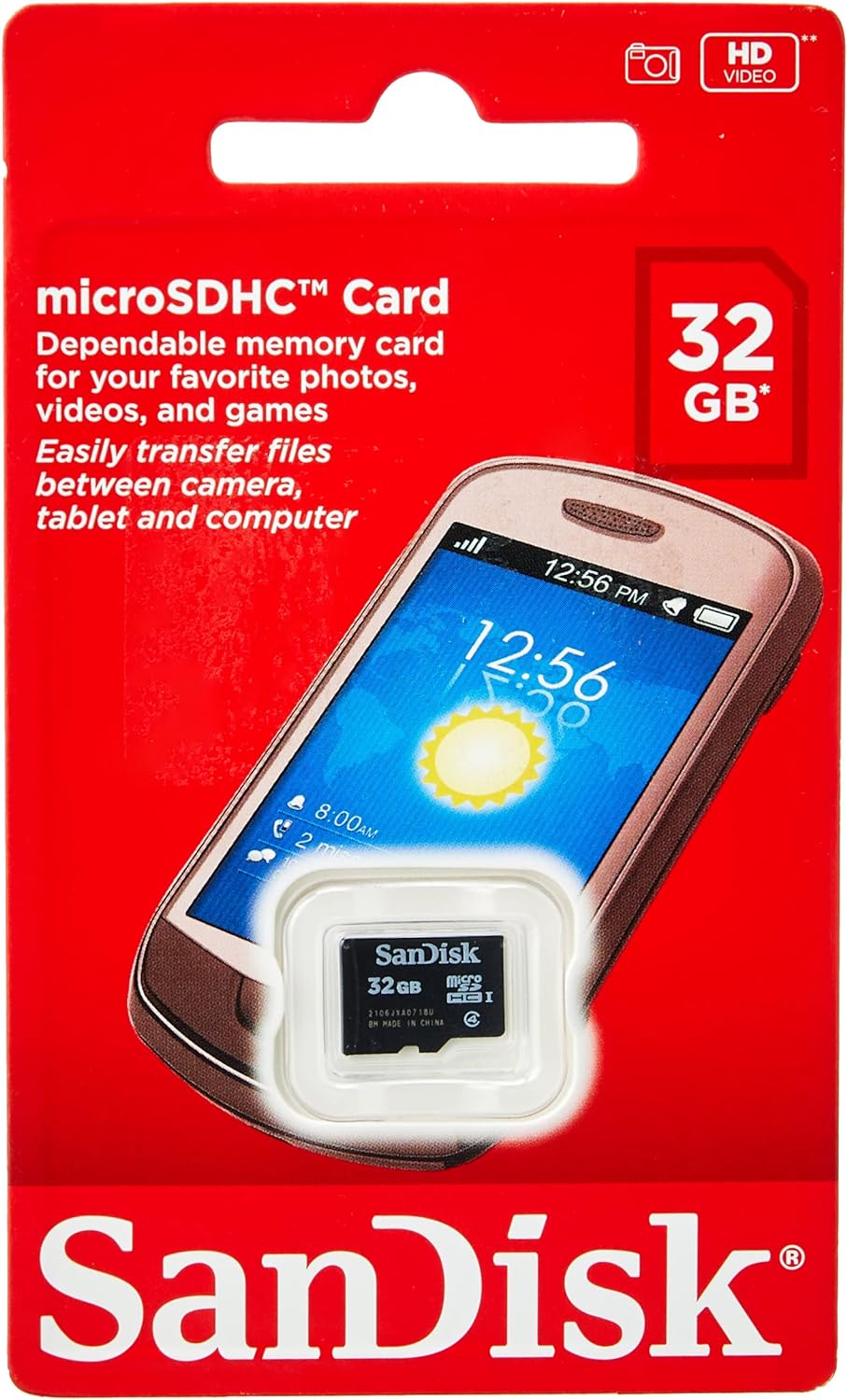 SanDisk microSDHC карта памет, 32Gb, клас 4 SDSDQM-032G-B35 