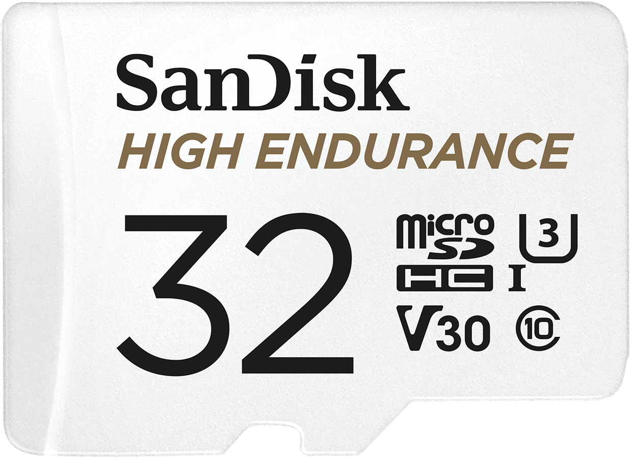 microSDHC карта памет SanDisk High Endurance, 32GB, Клас 10 / UHS-1 U3, с адаптер SDSQQNR-032G-GN6IA