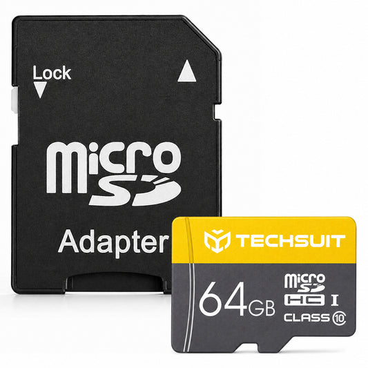 Карта памет microSDXC Techsuit THCM11, 64 GB, клас 10, с адаптер