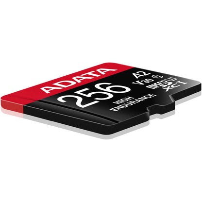 Карта памет microSDXC Adata High Endurance, 256Gb, Клас 10 / UHS-1 U3, С адаптер AUSDX256GUI3V30SHA2-RA1