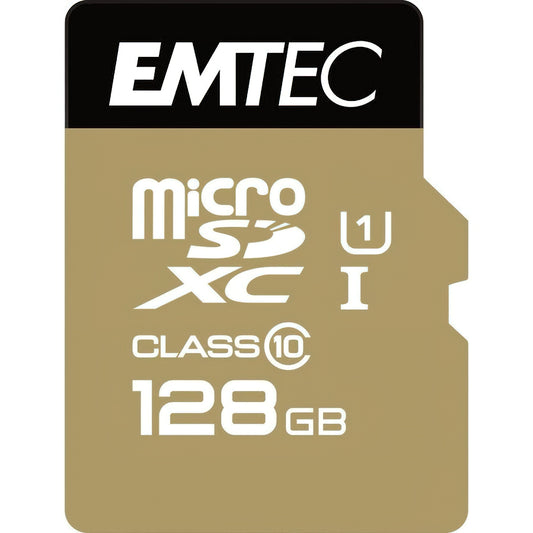 Карта памет microSDXC Emtec Speedin Pro Android A1, 128Gb, Клас 10 / UHS-1 U3, с адаптер ECMSDM128GXE