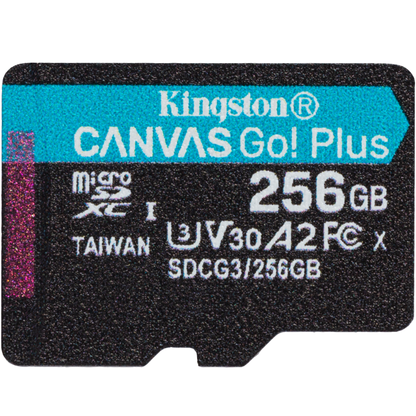 Карта памет microSDXC Kingston Canvas Go Plus, 256Gb, Class 10 / UHS-1 U3 SDCG3/256GBSP 