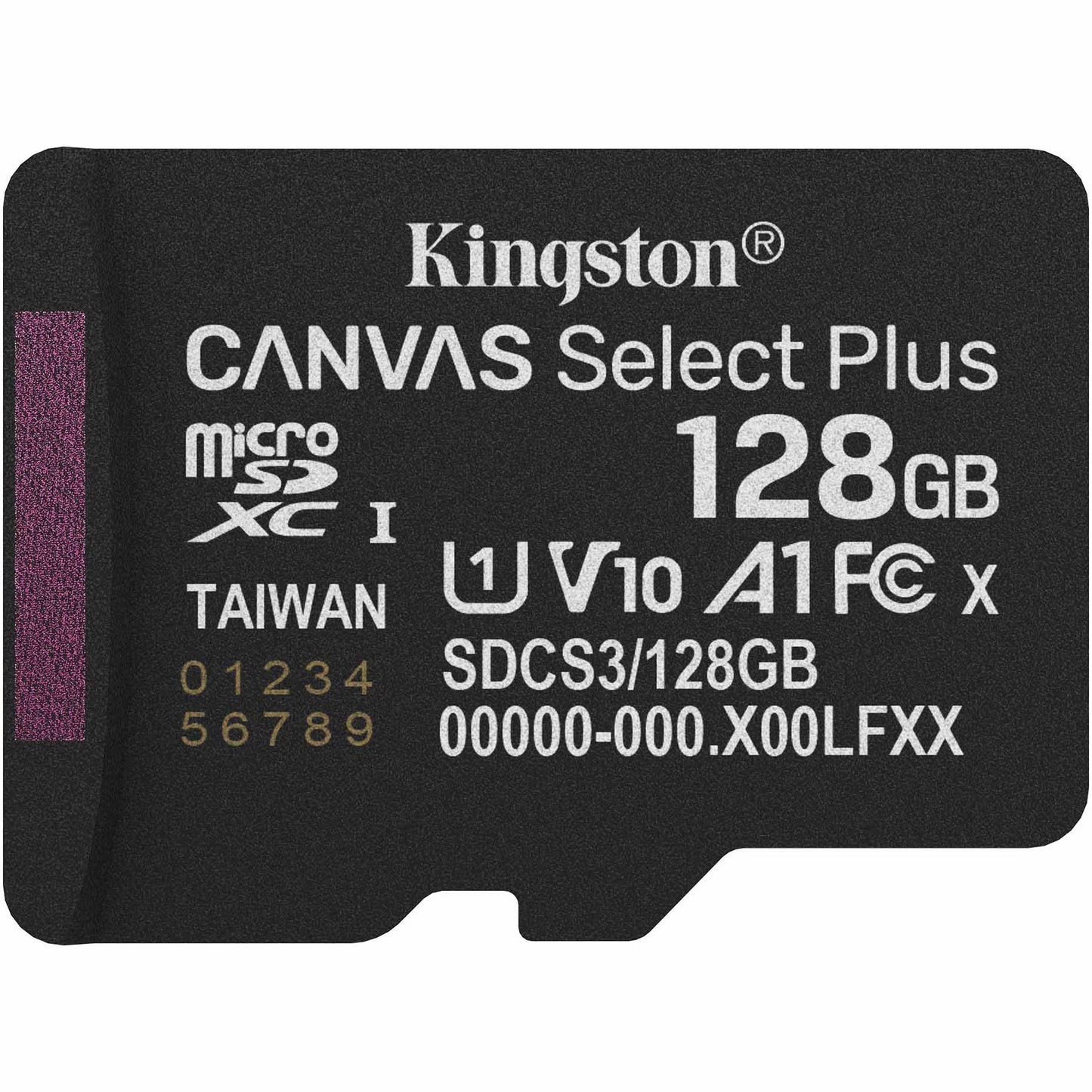 Карта памет microSDXC Kingston Canvas Select Plus Android A1, 128Gb, Клас 10 / UHS-1 U1 SDCS3/128GBSP