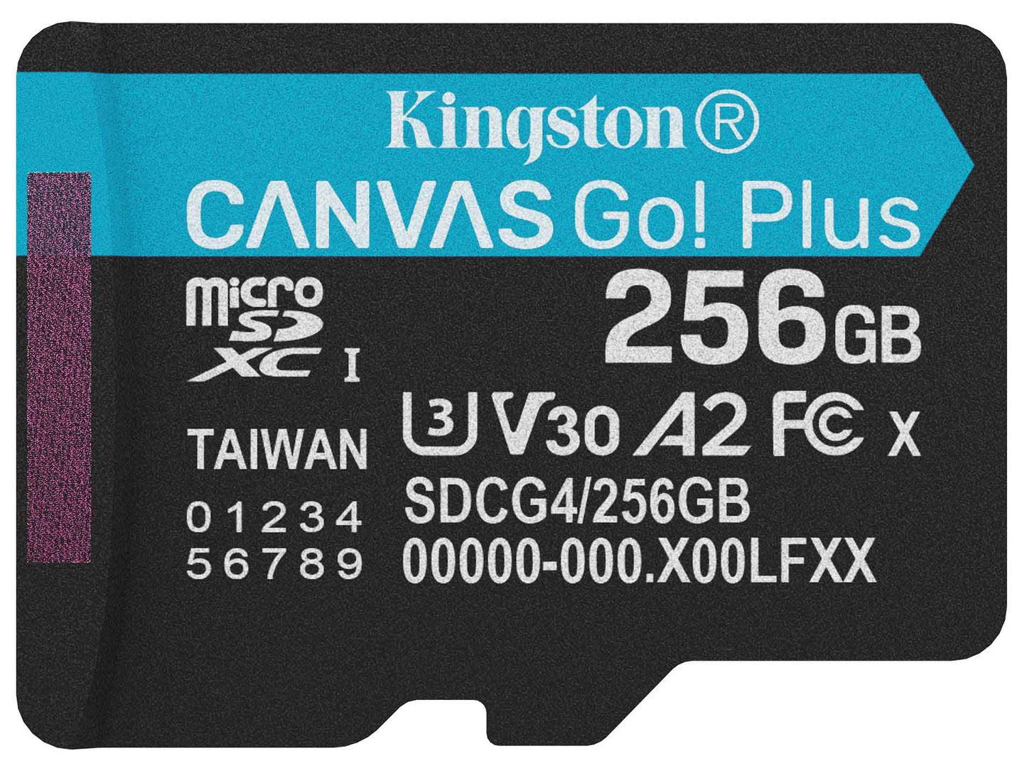 Карта памет microSDXC Kingston Canvas Go Plus Android A2, 256Gb, Клас 10 / UHS-1 U3 SDCG4/256GBSP