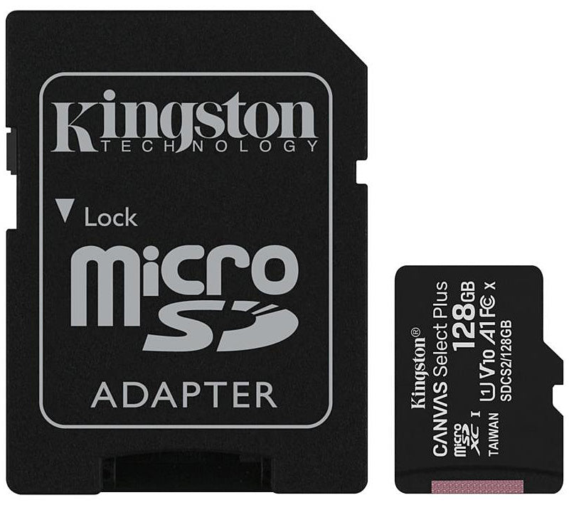 Kingston Canvas Select Plus Android A1 microSDXC карта памет Kingston Canvas Select Plus Android A1, 128Gb, Class 10 / UHS-1 U1, с адаптер SDCS2/128GB