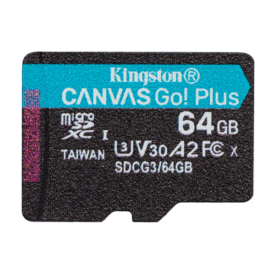 Карта памет microSDXC Kingston Canvas Go Plus, 64Gb, Class 10 / UHS-1 U3 SDCG3/64GBSP 