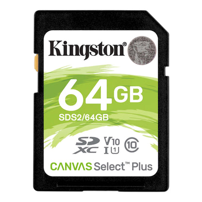 SDXC карта памет Kingston Canvas Select Plus 100R, 64Gb, Class 10 / UHS-1 U1 SDS2/64GB 