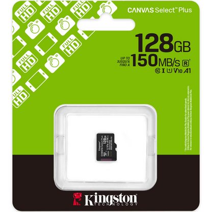 Карта памет microSDXC Kingston Canvas Select Plus Android A1, 128Gb, Клас 10 / UHS-1 U1 SDCS3/128GBSP