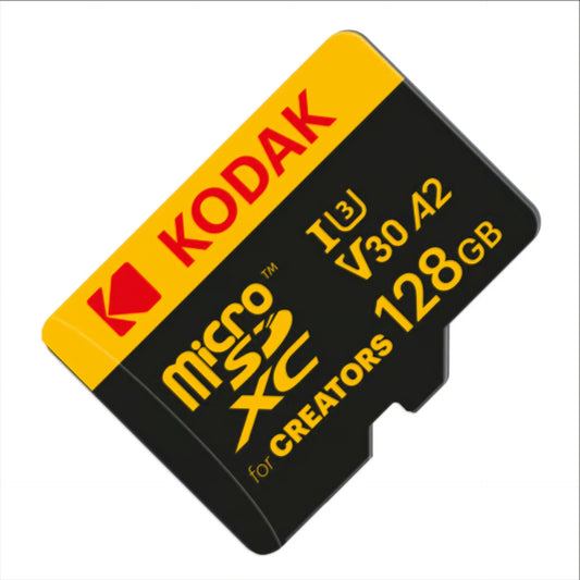 Карта памет microSDXC Kodak for Creators, 128Gb, Клас 10 / UHS-1 U3, с адаптер EKMSDM128GXCU3CR