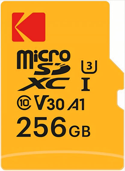 Карта памет microSDXC Kodak, 256Gb, Клас 10 / UHS-1 U3, с адаптер EKMSDM256GXC10HPRK