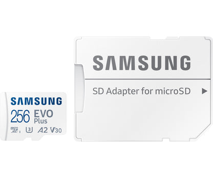 Samsung Evo Plus microSDXC карта памет, 256Gb, клас 10 / UHS-1 U3, с адаптер MB-MC256KA/EU MB-MC256KA/EU