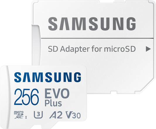 Карта памет microSDXC Samsung Evo Plus, 256Gb, Class 10 / UHS-1 U3, с адаптер MB-MC256SA/EU MB-MC256SA/EU 