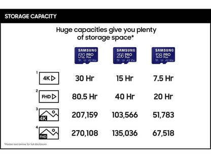 Карта памет microSDXC Samsung PRO Plus, 256Gb, клас 10 / UHS-1 U3, с адаптер MB-MD256KA MB-MD256KA 