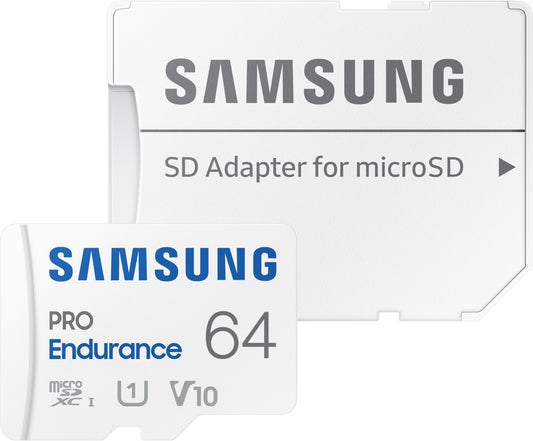 Карта памет microSDXC Samsung PRO Endurance, 64Gb, Клас 10 / UHS-1 U1, С адаптер MB-MJ64KA/EU