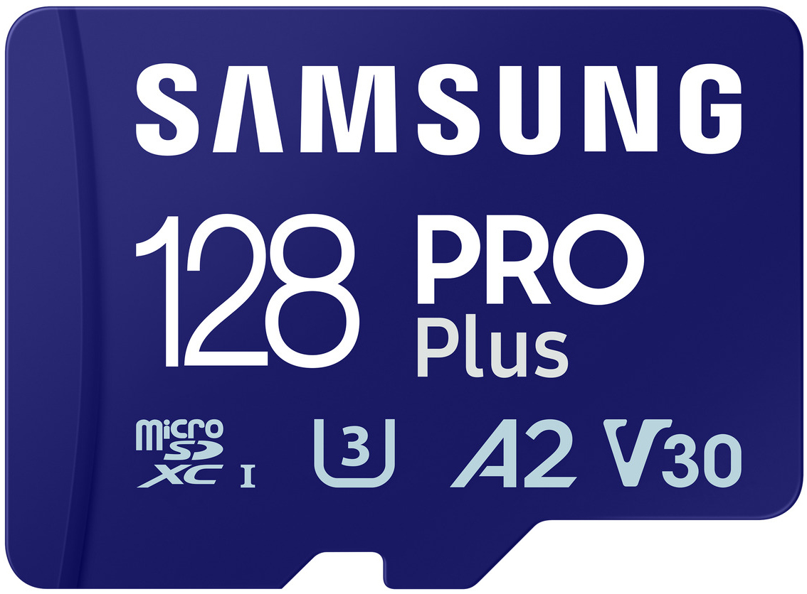 Карта памет microSDXC Samsung PRO Plus, 128Gb, Клас 10 / UHS-1 U3, С адаптер MB-MD128SA/EU