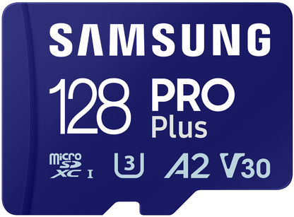 Карта памет microSDXC Samsung PRO Plus, 128Gb, Клас 10 / UHS-1 U3, С адаптер MB-MD128SA/EU