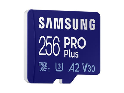 Карта памет microSDXC Samsung PRO Plus, 256Gb, клас 10 / UHS-1 U3, с адаптер MB-MD256KA MB-MD256KA 