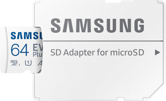 Карта памет microSDXC Samsung Evo Plus, 64Gb, Клас 10 / UHS-1 U1, С адаптер MB-MC64SA/EU