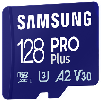 Карта памет microSDXC Samsung PRO Plus, 128Gb, Клас 10 / UHS-1 U3, С адаптер MB-MD128SA/EU
