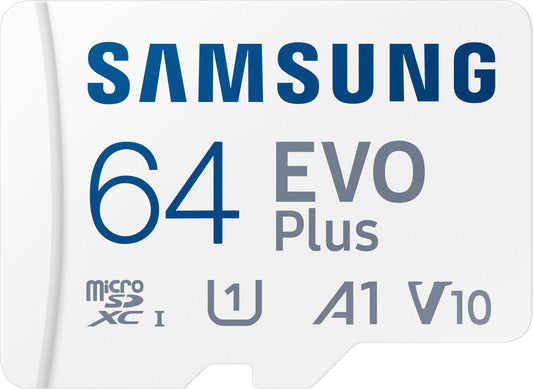 Карта памет microSDXC Samsung Evo Plus, 64Gb, Class 10 / UHS-1 U1, с адаптер MB-MC64KA/EU MB-MC64KA/EU