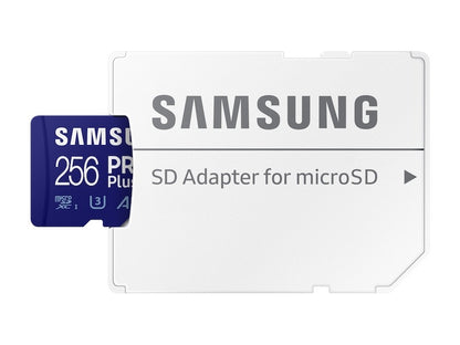 Карта памет microSDXC Samsung PRO Plus, 256Gb, клас 10 / UHS-1 U3, с адаптер MB-MD256KA MB-MD256KA 