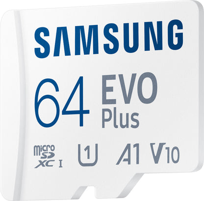 Карта памет microSDXC Samsung Evo Plus, 64Gb, Class 10 / UHS-1 U1, с адаптер MB-MC64KA/EU MB-MC64KA/EU