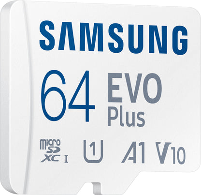 Карта памет microSDXC Samsung Evo Plus, 64Gb, Class 10 / UHS-1 U1, с адаптер MB-MC64KA/EU MB-MC64KA/EU