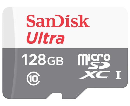 Карта памет microSDXC SanDisk Ultra, 128Gb, Клас 10 SDSQUNR-128G-GN6MN