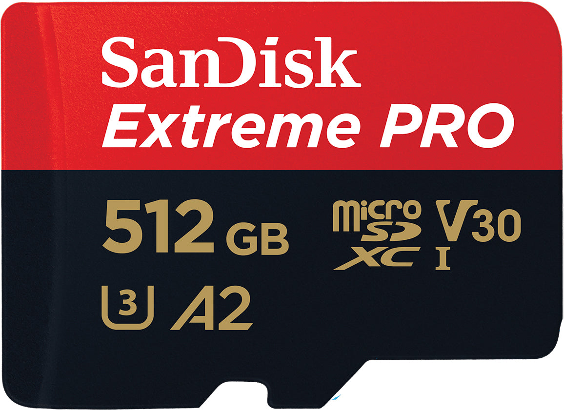 Карта памет microSDXC SanDisk Extreme Pro, 512Gb, Клас 10 / UHS-1 U3, С адаптер SDSQXCD-512G-GN6MA