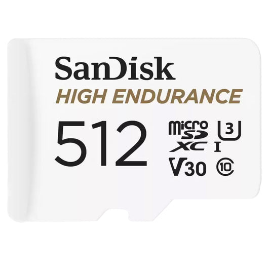 Карта памет microSDXC SanDisk High Endurance, 512Gb, Клас 10 / UHS-1 U3, С адаптер SDSQQNR-512G-GN6IA