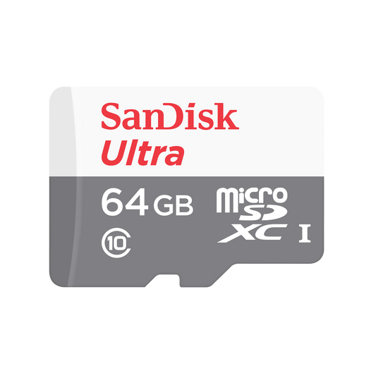 Карта памет microSDXC SanDisk Ultra, 64Gb, Клас 10, С адаптер SDSQUNR-064G-GN6TA
