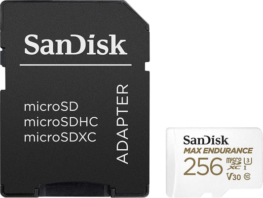 Карта памет microSDXC SanDisk MAX Endurance, 256Gb, Клас 10 / UHS-1 U3, С адаптер SDSQQVR-256G-GN6IA