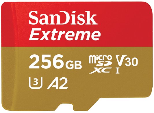 Карта памет microSDXC SanDisk Extreme, 256Gb, Клас 10 / UHS-1 U3 SDSQXAV-256G-GN6MN