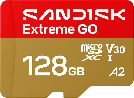 Карта памет microSDXC SanDisk Extreme GO Android A2, 128GB, Клас 10 / UHS-1 U1 SDSQXGN-128G-GN6MN
