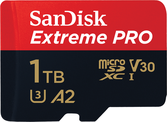 microSDXC карта памет SanDisk Extreme Pro, 1TB, Клас 10 / UHS-1 U3, с адаптер SDSQXCD-1T00-GN6MA