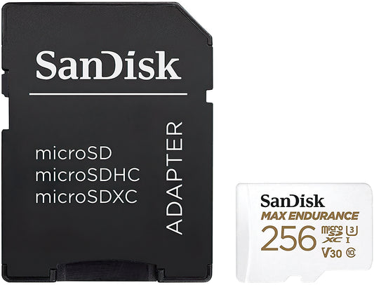 Карта памет microSDXC SanDisk High Endurance, 256Gb, Клас 10 / UHS-1 U3, С адаптер SDSQQNR-256G-GN6IA