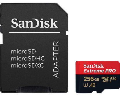 Карта памет microSDXC SanDisk Extreme Pro, 256Gb, Клас 10 / UHS-1 U3, С адаптер SDSQXCD-256G-GN6MA