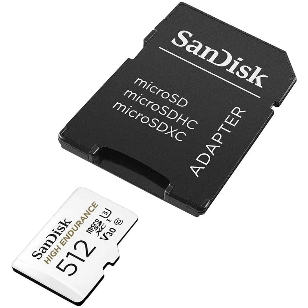 Карта памет microSDXC SanDisk High Endurance, 512Gb, Клас 10 / UHS-1 U3, С адаптер SDSQQNR-512G-GN6IA